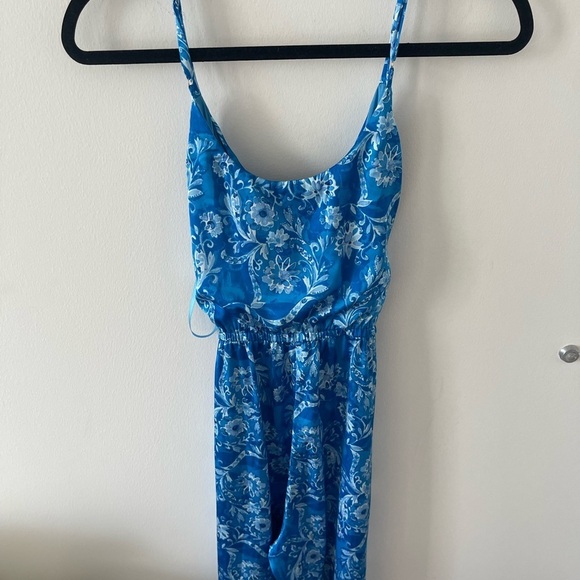 Aqua Blue floral Jumpsuit - Picture 5 of 5